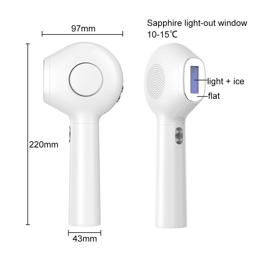 999,999 Flashes IPL Hair Removal Laser for Women Home Care with Ice Cooling Permanent and Painless in English