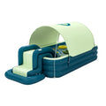 Summer Accessories Green PVC Durable Outdoor Inflatable Swimming Pool with Slide and Sunshade Canopy