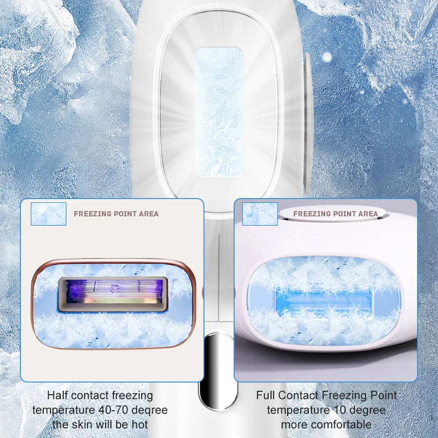 999,999 Flashes IPL Hair Removal Laser for Women Home Care with Ice Cooling Permanent and Painless in English