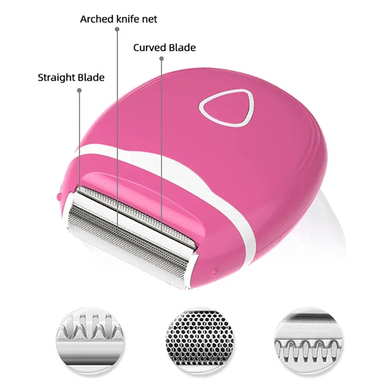 rasoir électrique pour femmes  Bikini- jambes- aisselles- étanche- sans taches noires